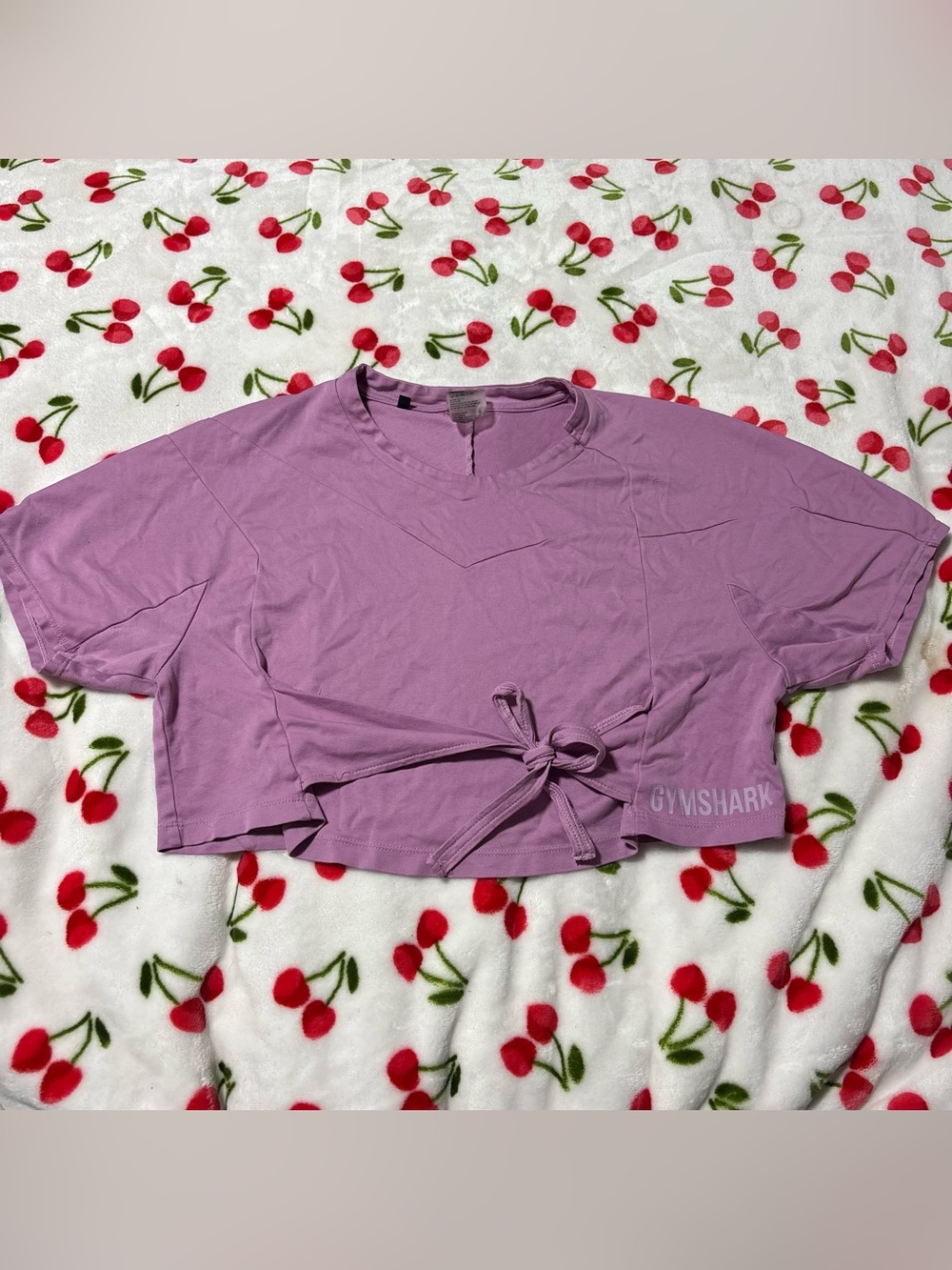 Gymshark Lavender Tie-Waist Crop Top - Women